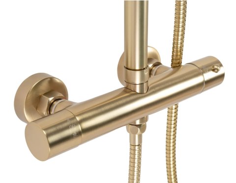 ZESTAW NATRYSKOWY PAROT ZŁOTY SZCZOTKOWANY TERMOST