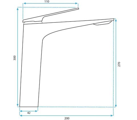 BATERIA UMYWALKOWA AVALON CHROM WYSOKA