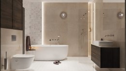 Bateria wannowa podtynkowa z zestawem prysznicowym