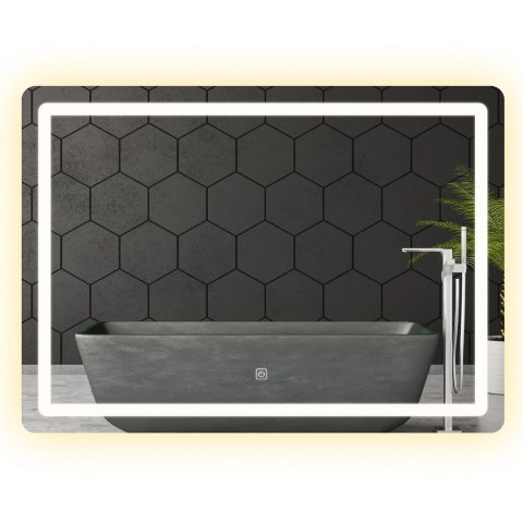 Lustro ścienne LED SQUARE 80x60 cm