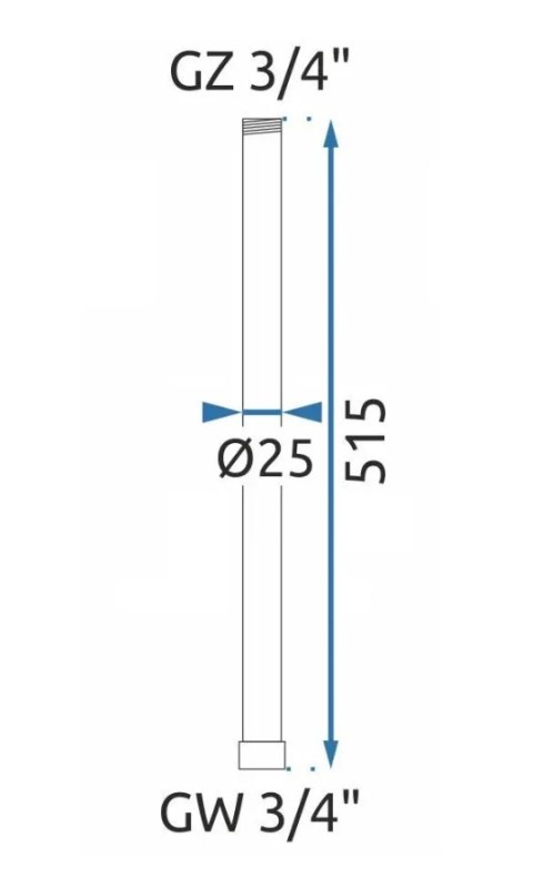 PRZEDŁUŻKA 50cm DO ZESTAWU ZŁOTY