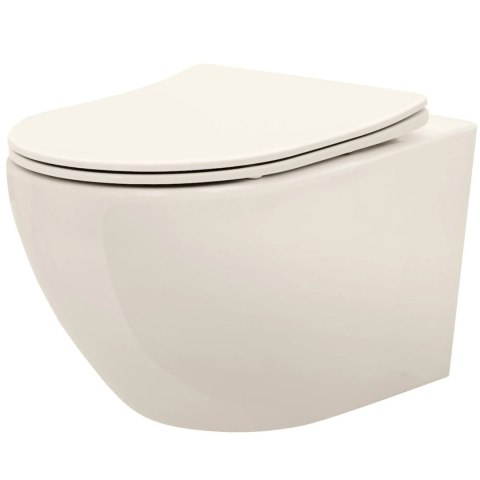 Miska WC REA CARLO MINI RIMLESS ECRU