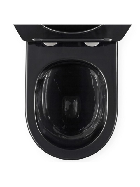 Miska WC REA CARLO MINI TORNADO BLACK GOLD EDGE