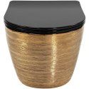 Miska WC REA CARLO MINI TORNADO BRUSH GOLD BLACK