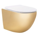 Miska WC REA CARLO MINI TORNADO NF GOLD WHITE