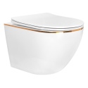 Miska WC REA CARLO MINI TORNADO WHITE GOLD EDGE