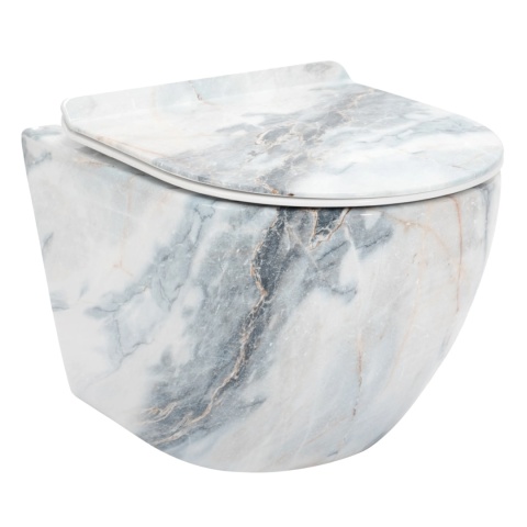 Miska WC REA CARLOS RIMLESS GRANIT SHINY