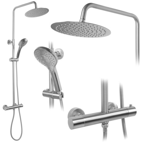 ZESTAW NATRYSKOWY VINCENT NIKIEL SZCZOTKOWANY TERM