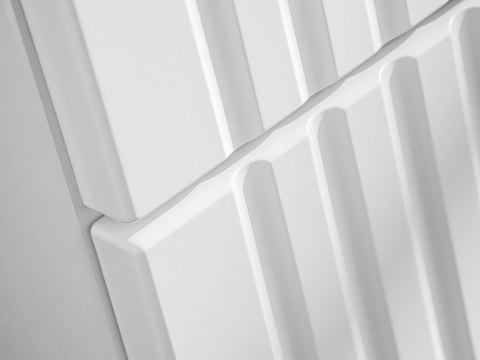 Zestaw meblowy 100cm z blatem i szafką z koszem na pranie ADEL WHITE