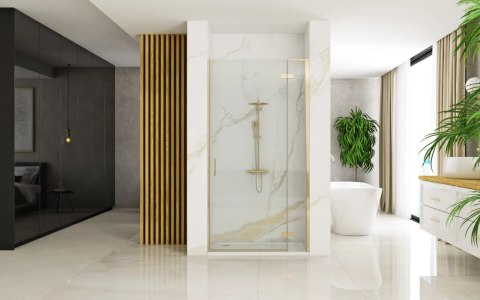 DRZWI PRYSZNICOWE HUGO BRUSH GOLD 90