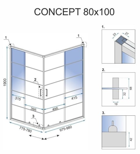KABINA CONCEPT BLACK 80x100