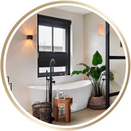 Lustro ścienne LED MMJ 70 cm złote