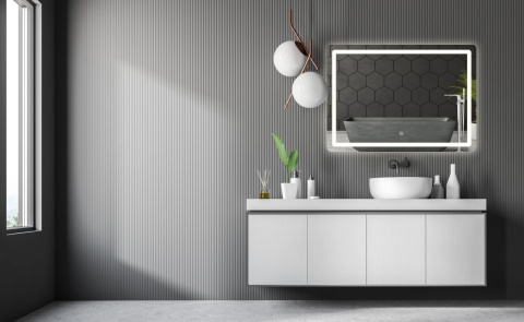 Lustro ścienne LED SQUARE 80x60 cm