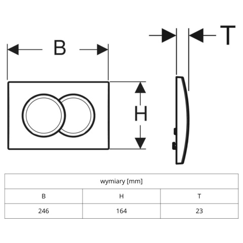 Przycisk uruchamiający Geberit Delta01 biały