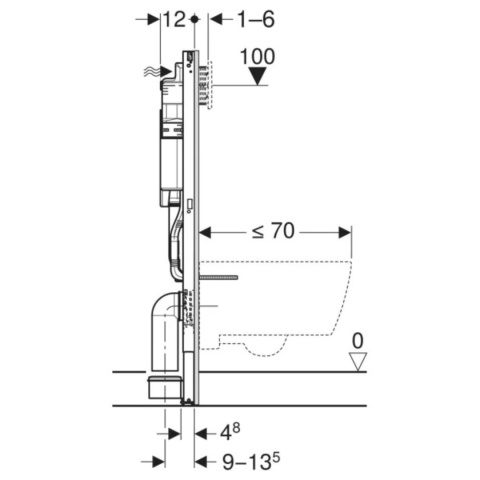 Stelaż podtynkowy do WC 3/6 L Geberit Duofix Sigma