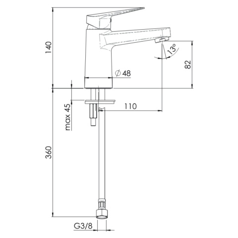 Stojąca bateria umywalkowa Vigour One
