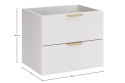 Szafka pod umywalkę 60 cm 2 szuflady ASTER WHITE