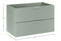 Szafka pod umywalkę 80cm 2 szuflady ASTER GREEN
