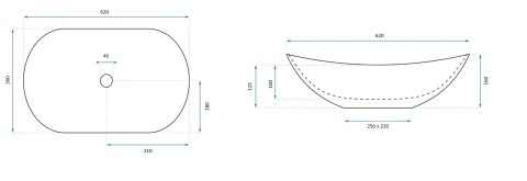 UMYWALKA ROYAL MARBLE BLACK MATT - NABLATOWA