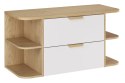 Szafka ASTER WHITE 60 cm z blatem OVALIA CREMONA i otwartymi regałami dolnymi