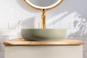 Zestaw meblowy 120cm z blatem i 2 umywalkami nablatowymi Beyond ASTER GREEN