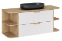 Zestaw meblowy 120cm z blatem i umywalką nablatową River, ASTER WHITE