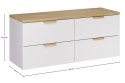 Zestaw meblowy 120cm z blatem ASTER WHITE