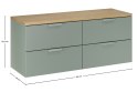 Zestaw meblowy 120cm z blatem ASTER GREEN