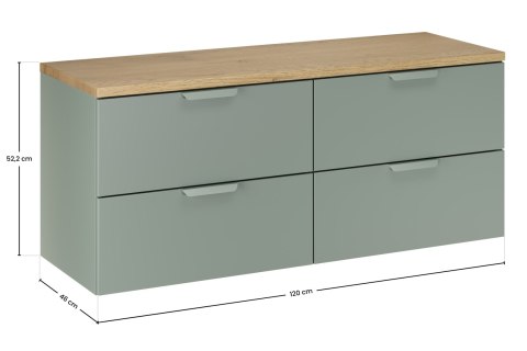 Zestaw meblowy 120cm z blatem ASTER GREEN