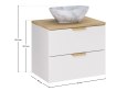 Szafka ASTER WHITE 60 cm z blatem CREMONA i umywalką nablatową PATI