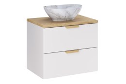 Szafka ASTER WHITE 60 cm z blatem CREMONA i umywalką nablatową PATI