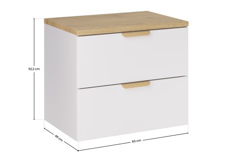 Szafka ASTER WHITE 60 cm z blatem CREMONA