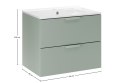 Zestaw meblowy 60cm z umywalką meblową Lava ASTER GREEN