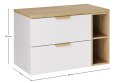 Zestaw meblowy 80cm z blatem ASTER WHITE