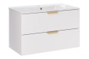 Zestaw meblowy 80cm z umywalką meblową Lava, ASTER WHITE