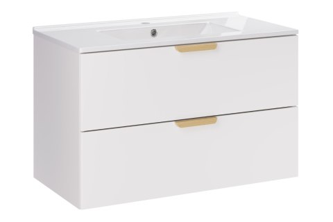 Zestaw meblowy 80cm z umywalką meblową Lava, ASTER WHITE