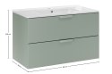 Zestaw meblowy 80cm z umywalką meblową Lava, ASTER GREEN