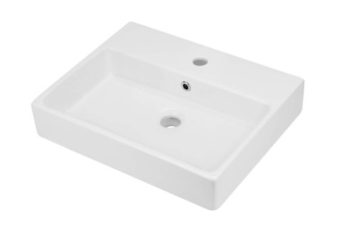 Umywalka ceramiczna nablatowa/ścienna z miejscem na baterię - 50x40 cm Umywalka ceramiczna nablatowa/ścienna z miejscem na baterię - 50x40 cm