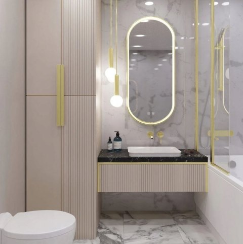 LUSTRO LED OVL GOLD 50X100CM