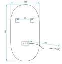 LUSTRO LED OVL GOLD 50X100CM