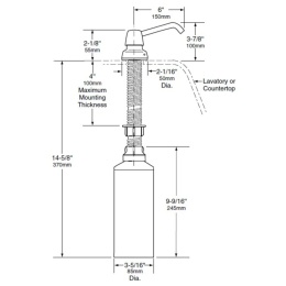 Blatowy dozownik do mydła w płynie 1000 ml BOBRICK