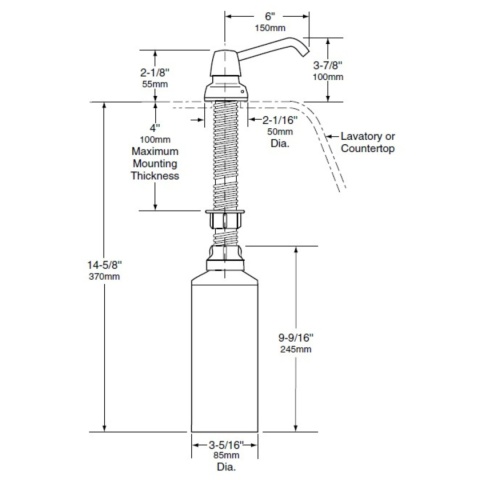 Blatowy dozownik do mydła w płynie 1000 ml BOBRICK