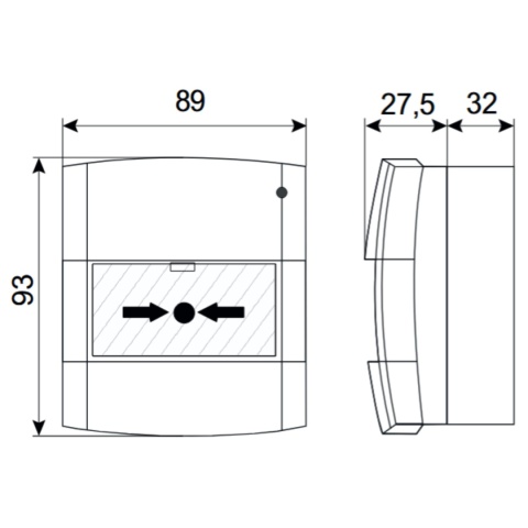 Ręczny ostrzegacz pożarowy SCHRACK SECONET MCP545X-1R