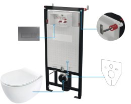 Zestaw WC podtynkowy 6 w 1