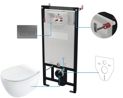 Zestaw WC podtynkowy 6 w 1