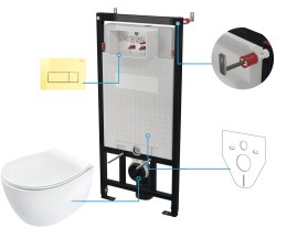 Zestaw WC podtynkowy 6 w 1