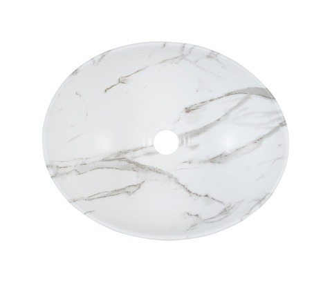 Szafka ASTER WHITE 60 cm z blatem CREMONA i umywalką nablatową PATI