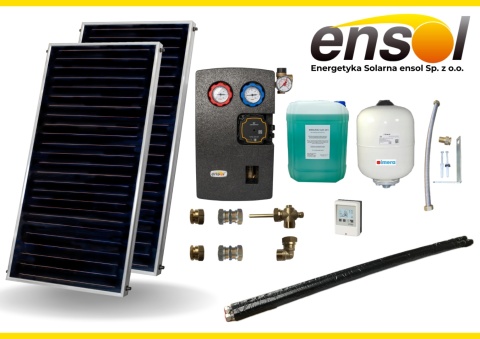 Zestaw solarny z dwoma kolektorami II gatunku ENSOL