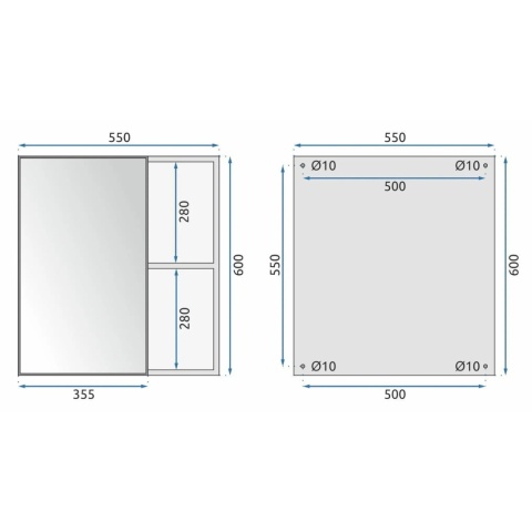 Zestaw mebli łazienkowych z umywalką MARIO 60 cm