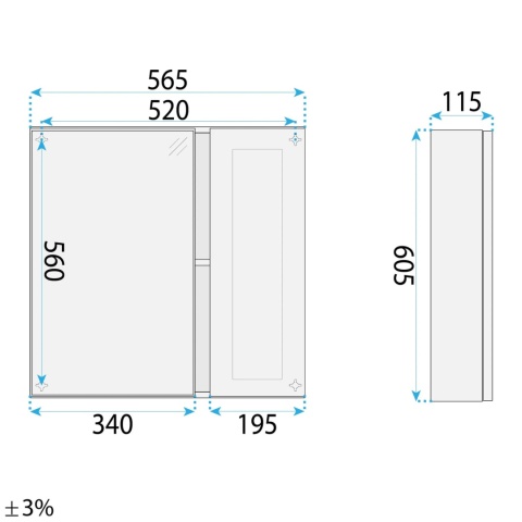 Zestaw mebli łazienkowych z umywalką MONTI 60 cm